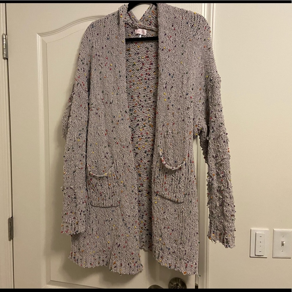 Rainbow Confetti Cozy Cardigan